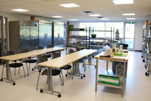 The Fort Frances Culinary Lab featuring a large working space