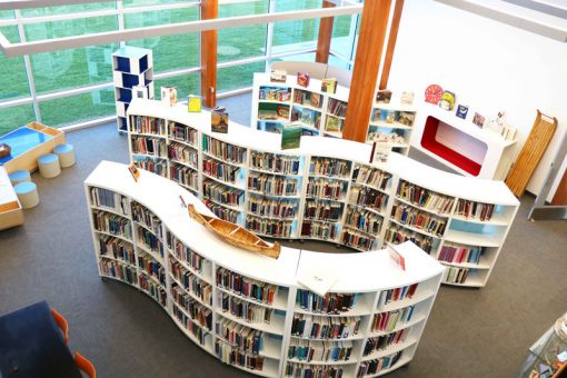 A view of our Fort Frances campus library from above