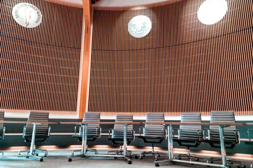 The seating area in the Circle Room at our Fort Frances campus.