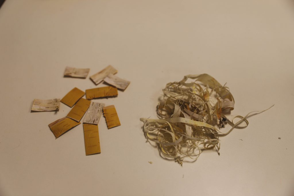 Birch bark trimmings and impurities 