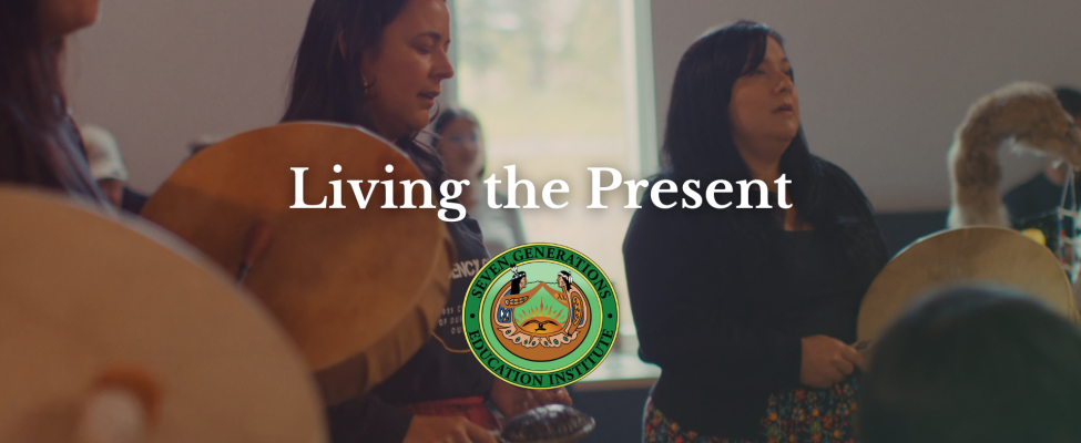 Anishinaabemodaa director Shannon Chapman sings during ceremony.